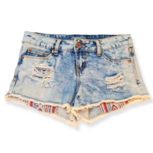 Soundgirl Acid Wash Denim Shorts (73)